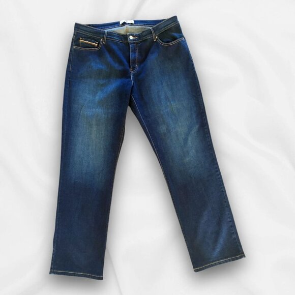 Levi's Dark Wash 512 Perfectly Shaping Straight Leg Jeans - Size 20M Plus Size - Picture 1 of 8